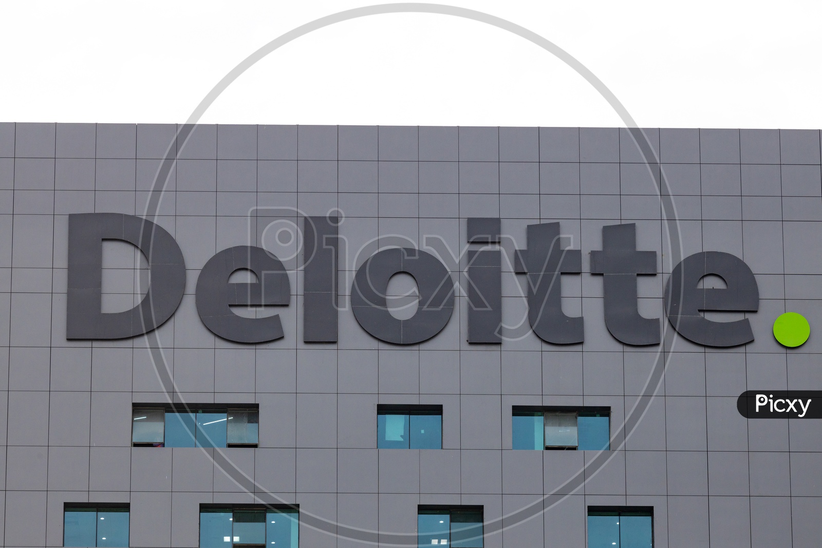 Deloitte Corporate Company Name On Office Facade