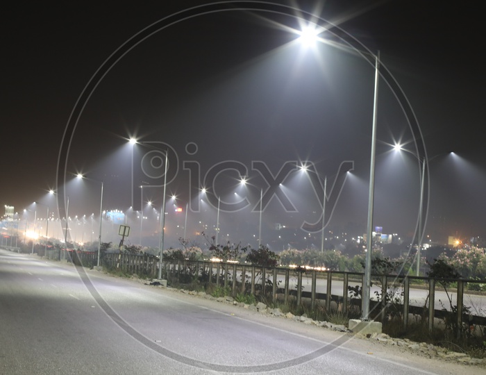 Light Posts  on Nehru Outer Ring Road  Hyderabad