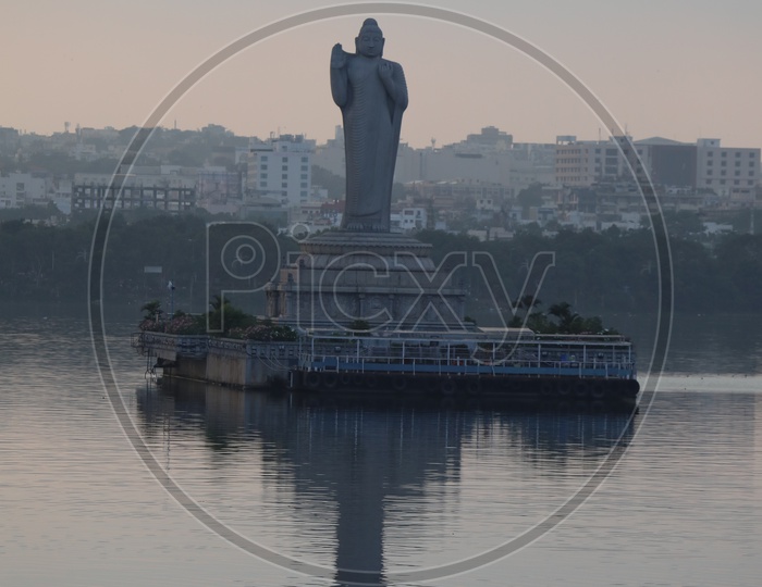 Buddha Statues in Hussain Sagar Lake