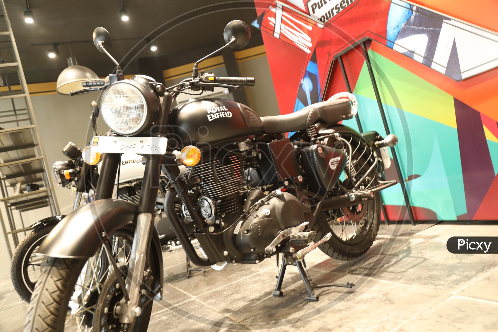 Royal Enfield Bike in a Showroom