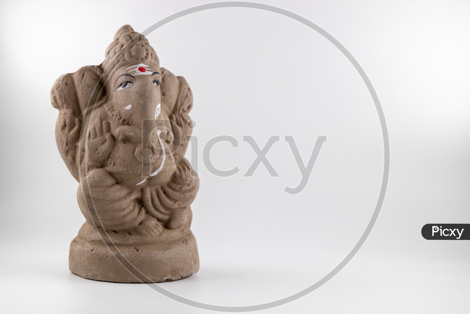 Eco Friendly ganesh idol made of clay.
