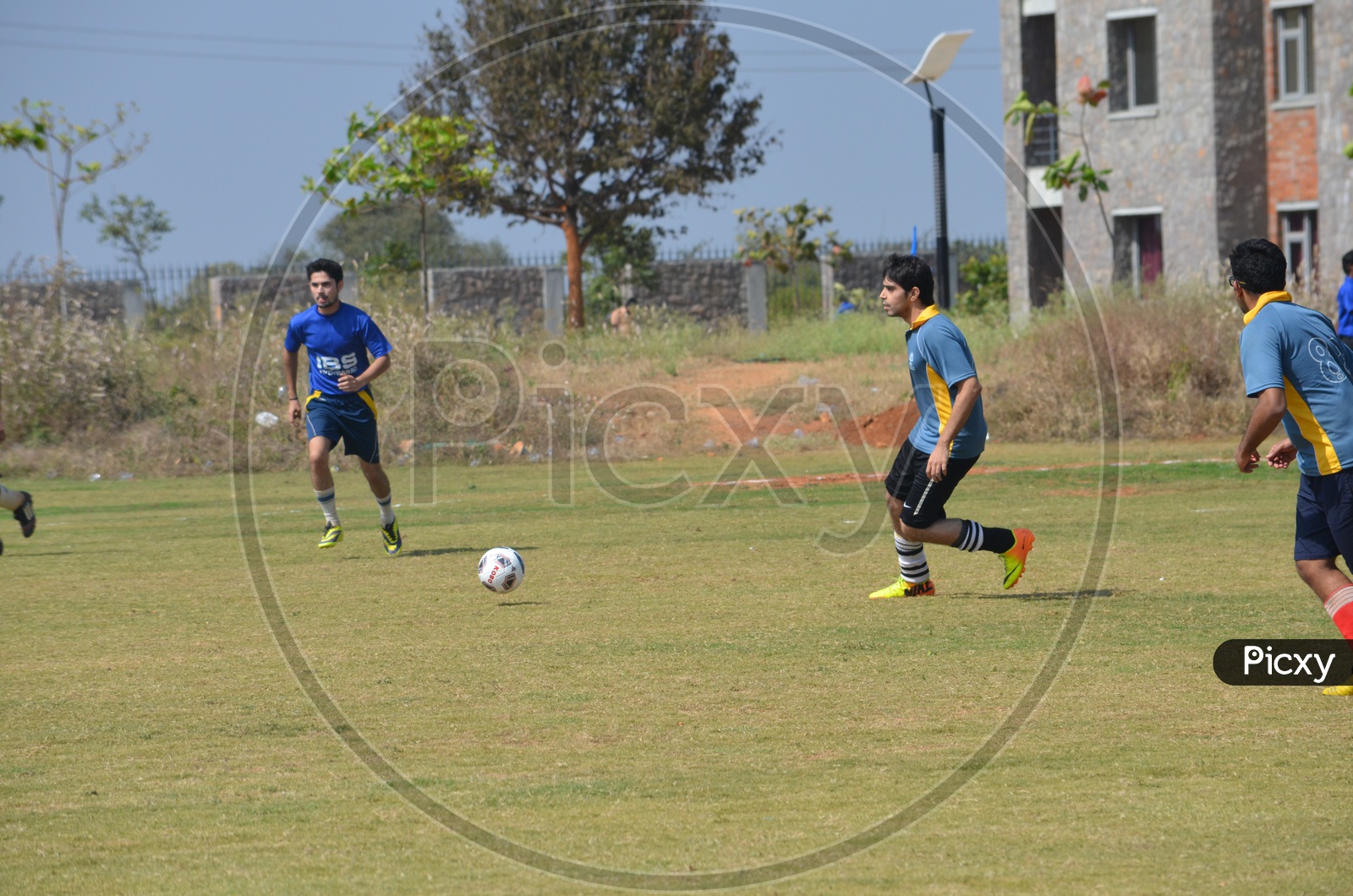 Students Playing Football in IMT Hyderabad Campus