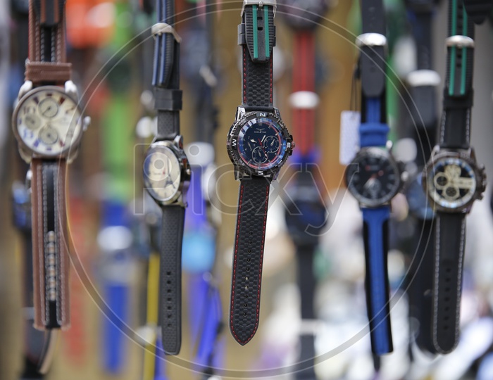 Watches Selling  in a Vendor Stall