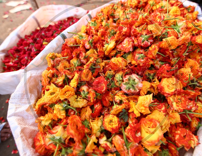 Rose Flowers  in a Vendor Stall