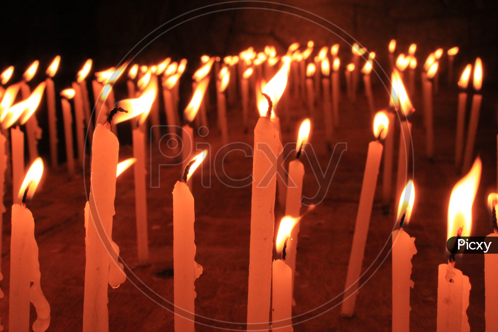 Candles Light in a Church