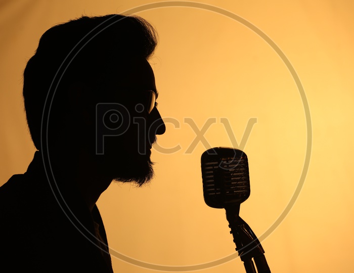 Singer Singing a Song for Telugu Movie