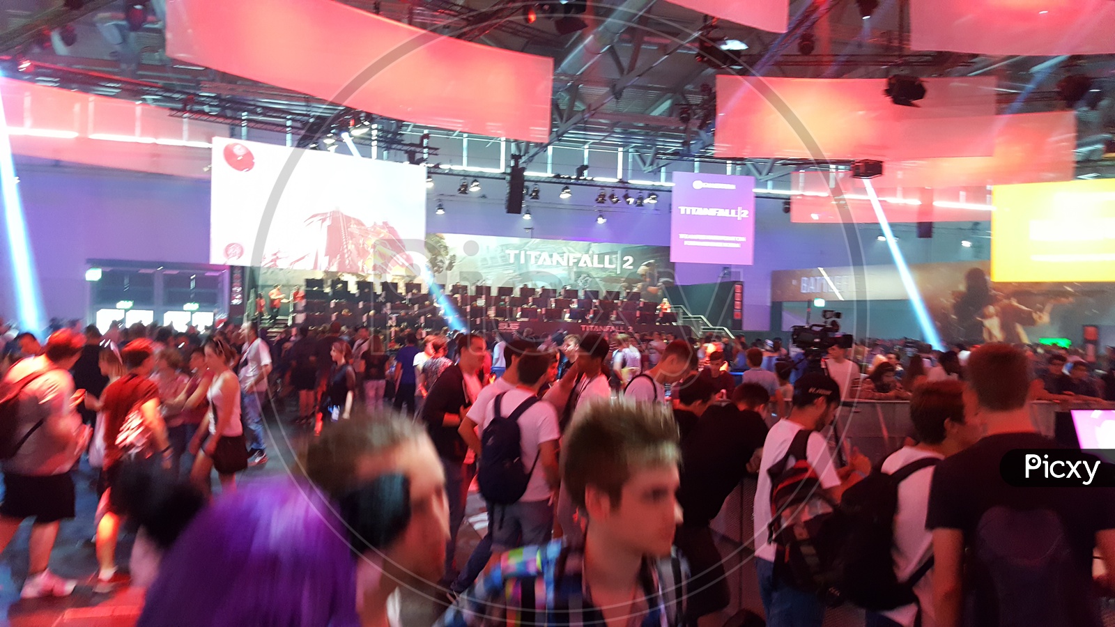 People at Gamescom, the world's largest trade fair for interactive consumer electronics, video games and computer games, Cologne