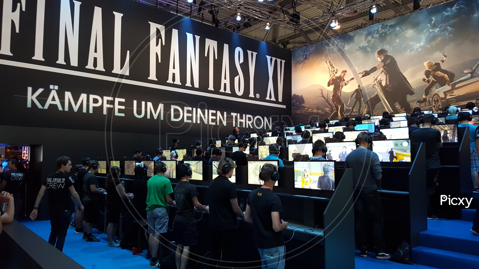 Gamer's Playing Games at Gamescom, Cologne