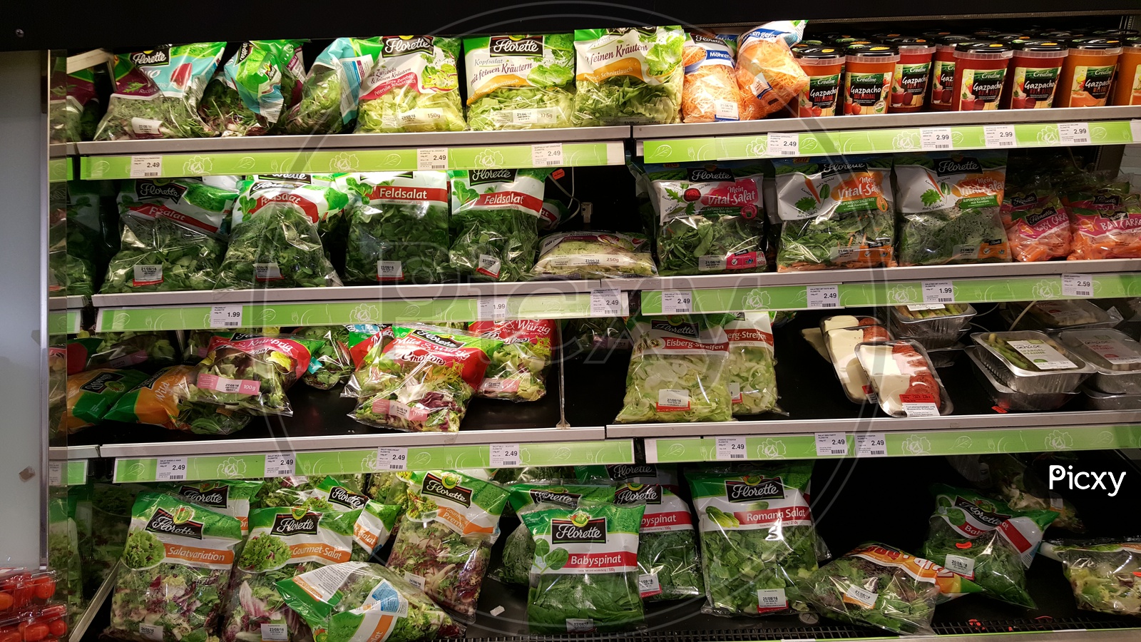 Frozen Vegetables in Store