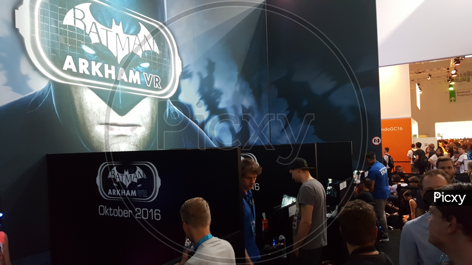Gamer Playing Batman Arkham Virtual Reality Game