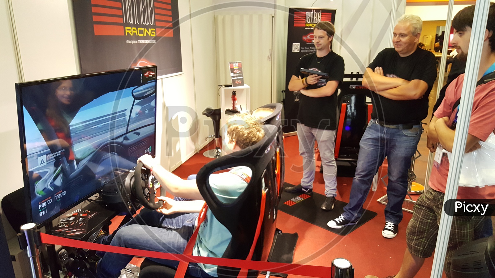 Gamer's using  racing simulator for Playing Games