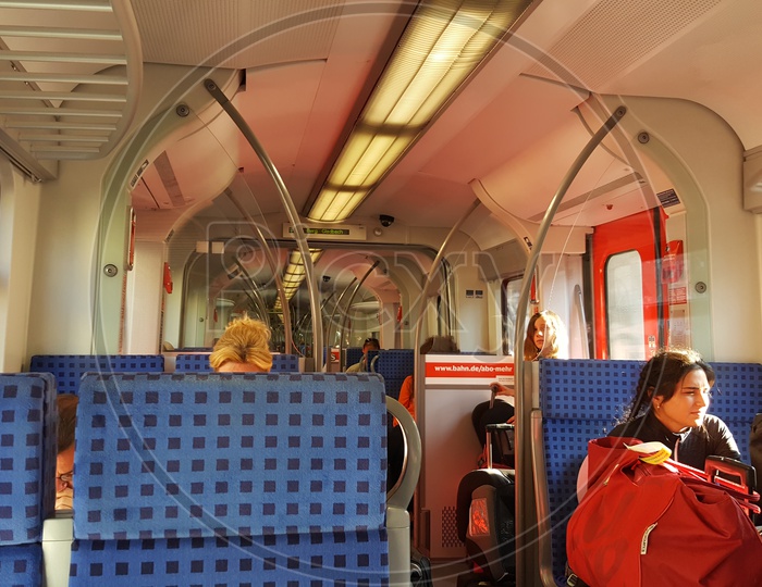Passengers in a Train, Dusseldorf to Cologne