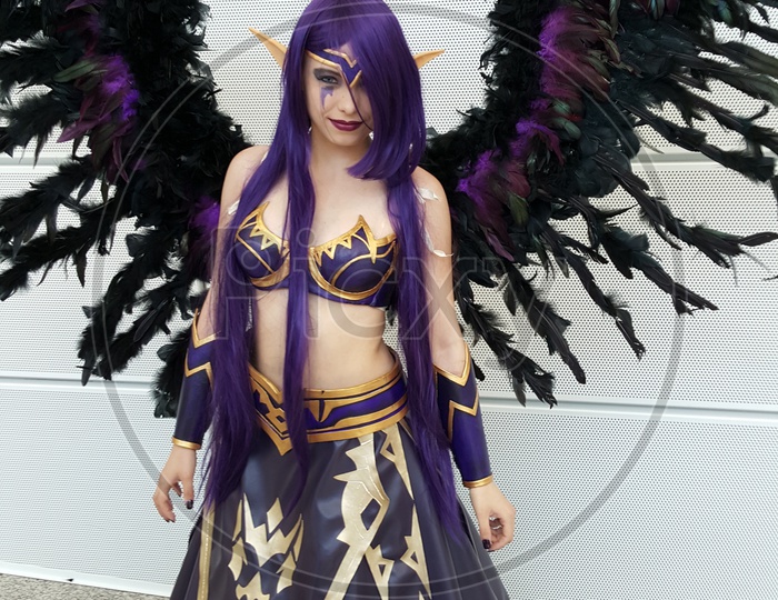 Young Woman in a Gaming Cosplay