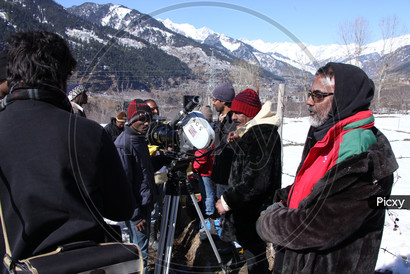 Cinematographer PC Sriram  With Camera For a Movie Shoot