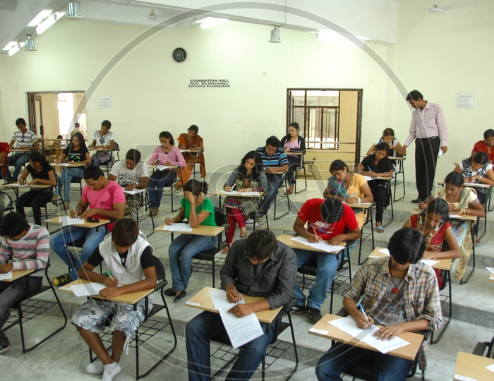 Students Taking Examination In a Exam Hall