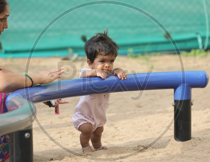 Indian Children Playing in a Park