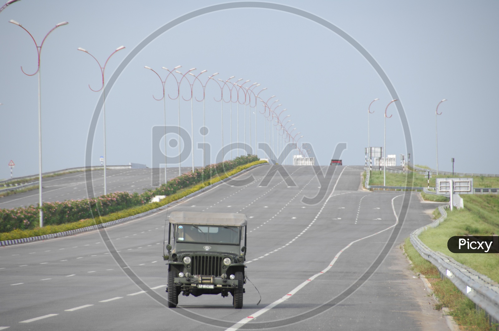 A Jeep On Nehru Outer Ring road ORR Hyderabad