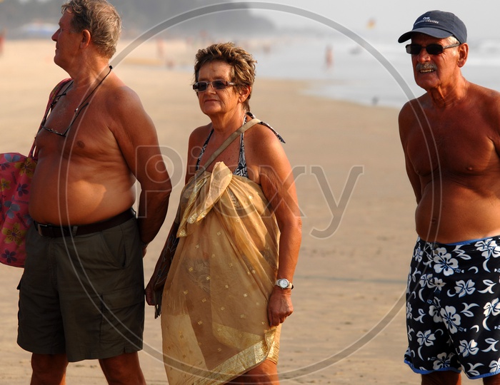Foreigners in Goa Beach