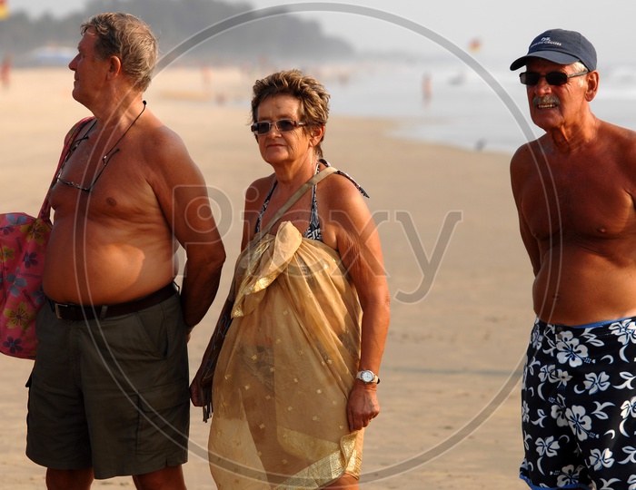 Foreigners in Goa Beach