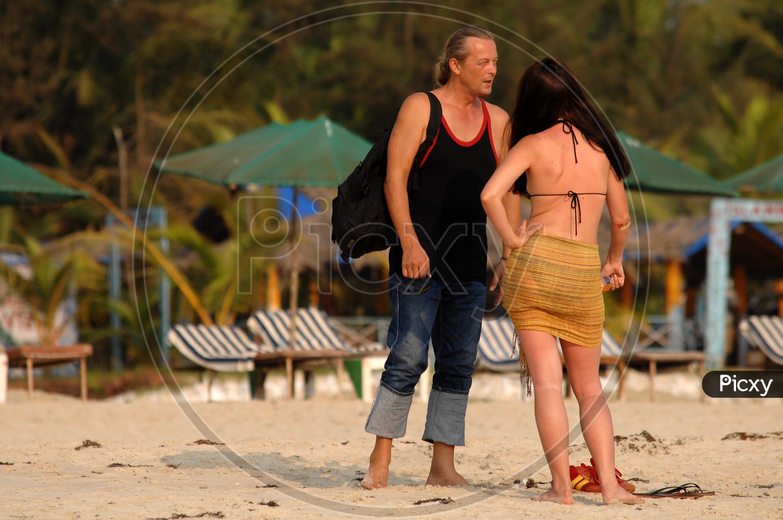 Russian  Couple  in a Beach