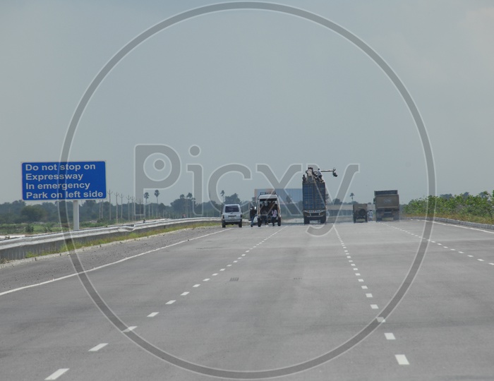 Caution Boards  on ORR Hyderabad