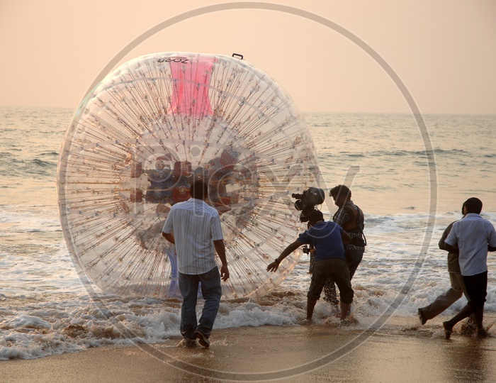 Water Bubble Roller  on Sea Water