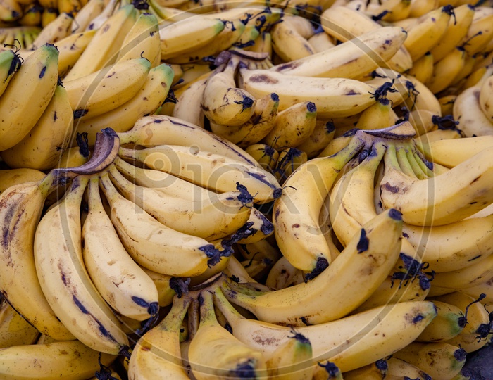 Bananas  in a  Vendor Stall