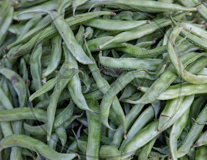 Cluster beans  In a vendor Stall