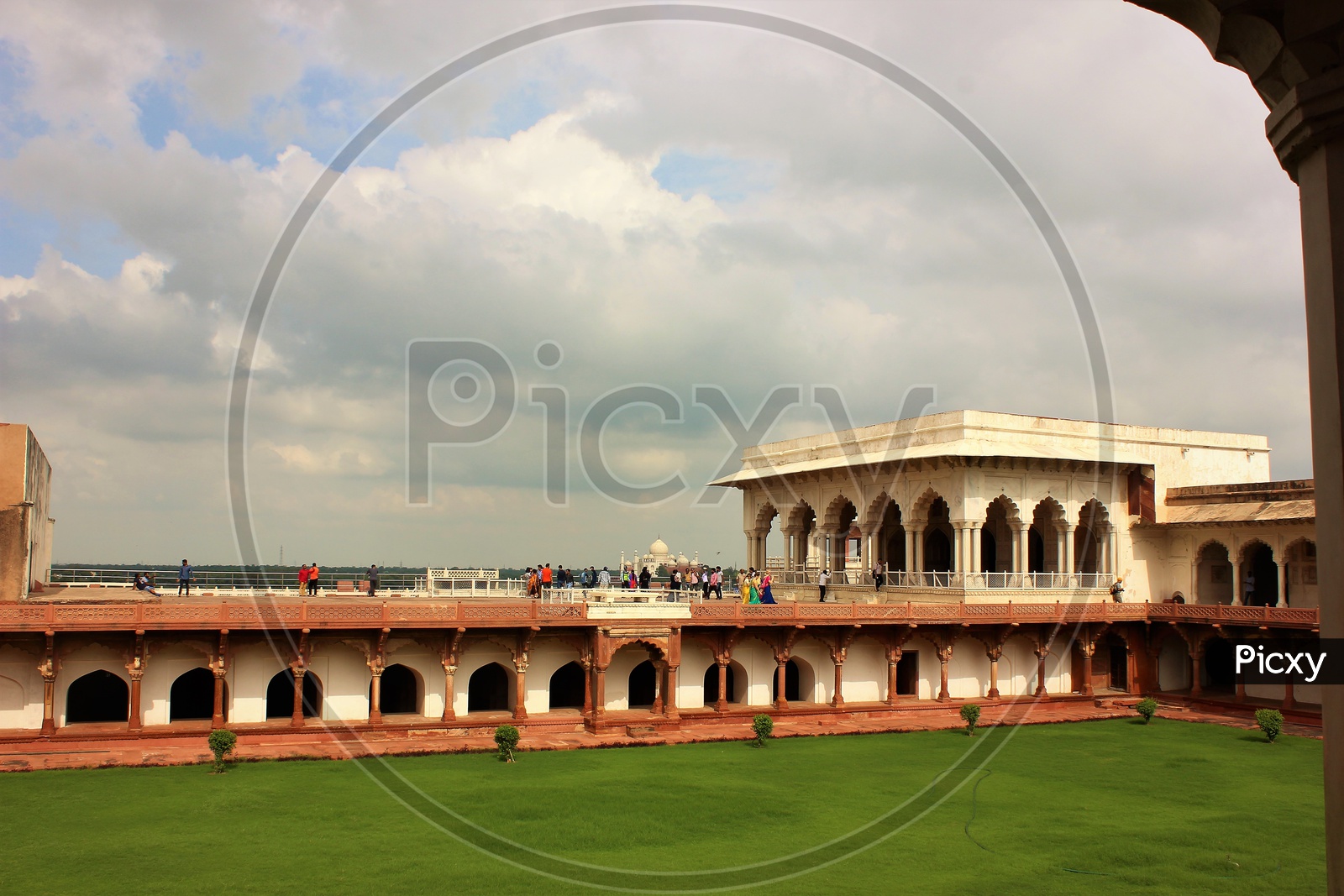 A view of Taj mahal from Agra fort