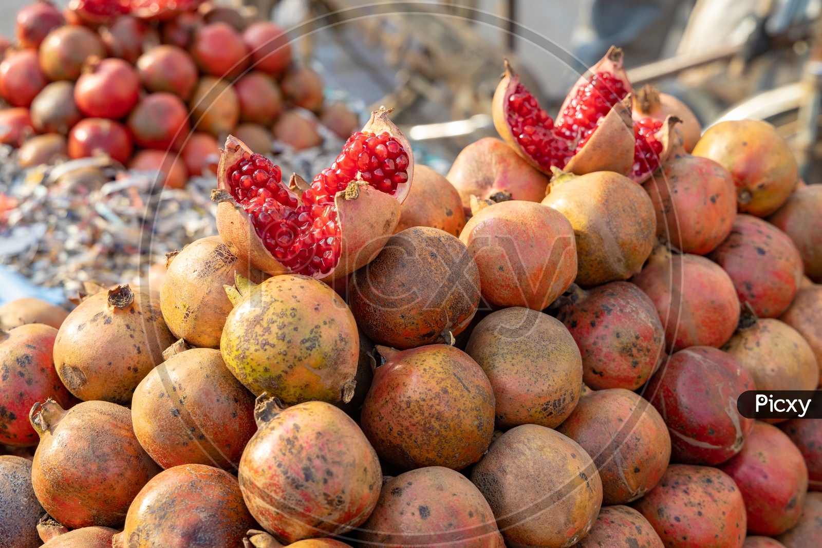 Pomegranate Fruit At a Vendor Stall