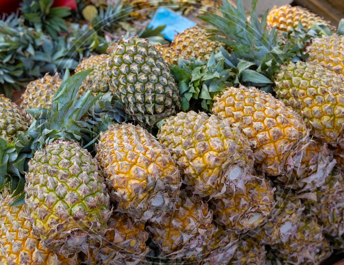 Pineapple Fruit At a Vendor Stall