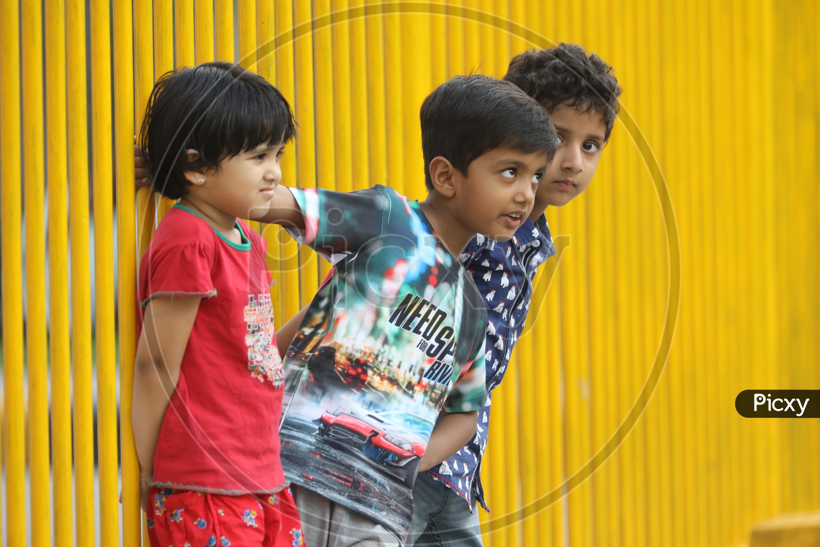 Image of Indian Children Playing And Posing With Smile Face in a Park ...