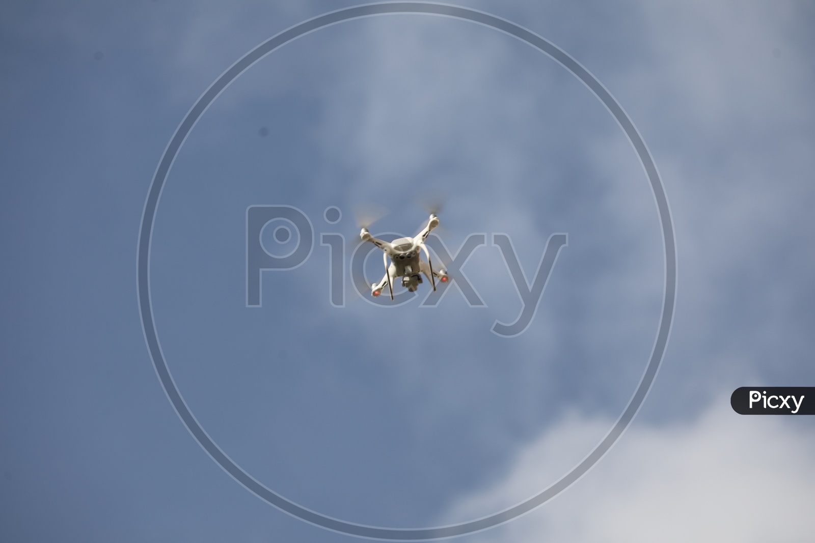 Drone Camera Flying In Sky