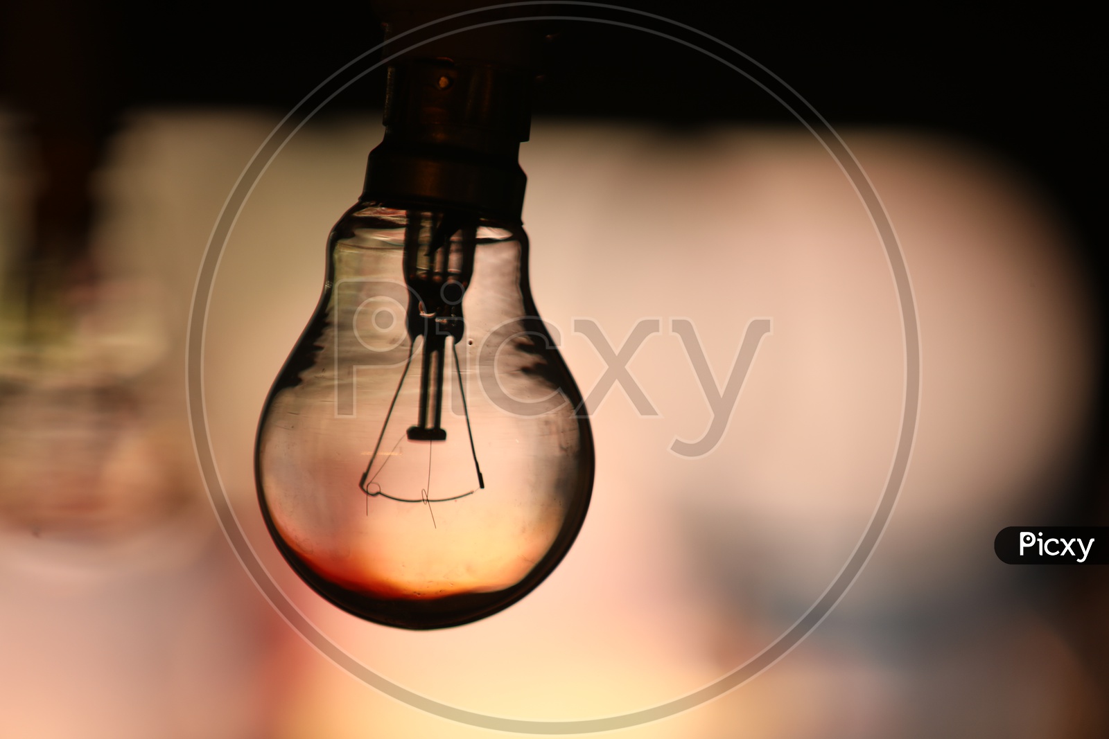 Electric Bulb Or Tungsten Bulb bokeh Background