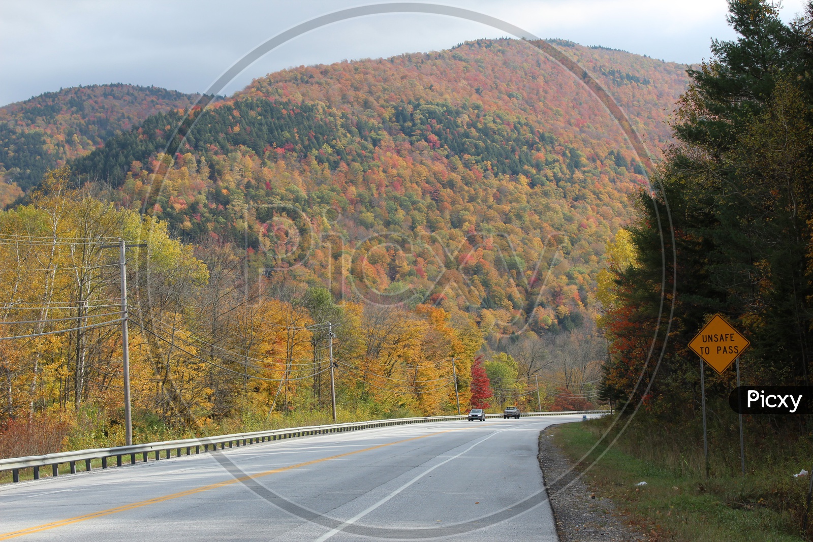 Winter  Or Autumn Colour Rides On Inter State Highway or Express Ways in Vermont State