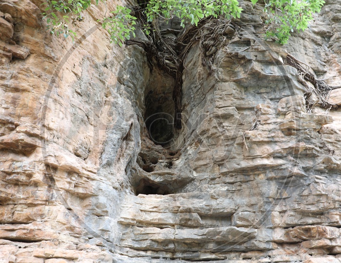 Naturally Formed Caves Under Sedimentary Rocks