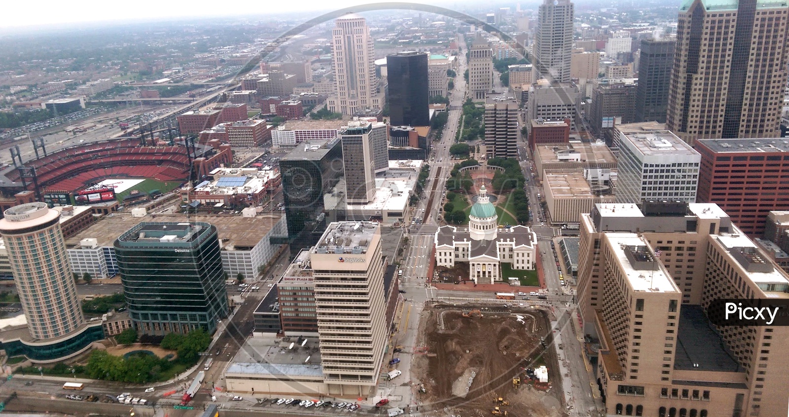View of St.Louis City from Gateway Arch