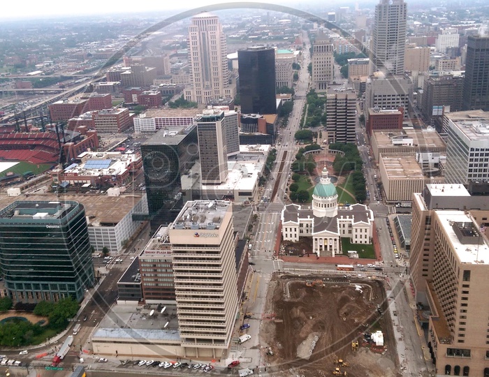 View of St.Louis City from Gateway Arch