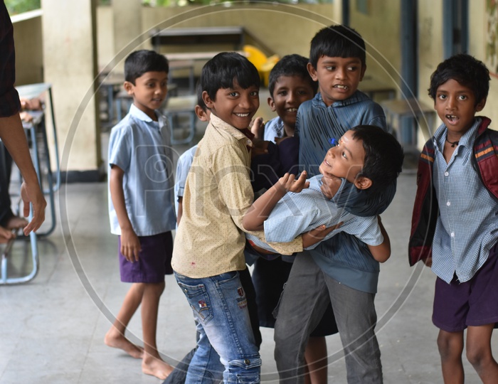 Government school kids playing