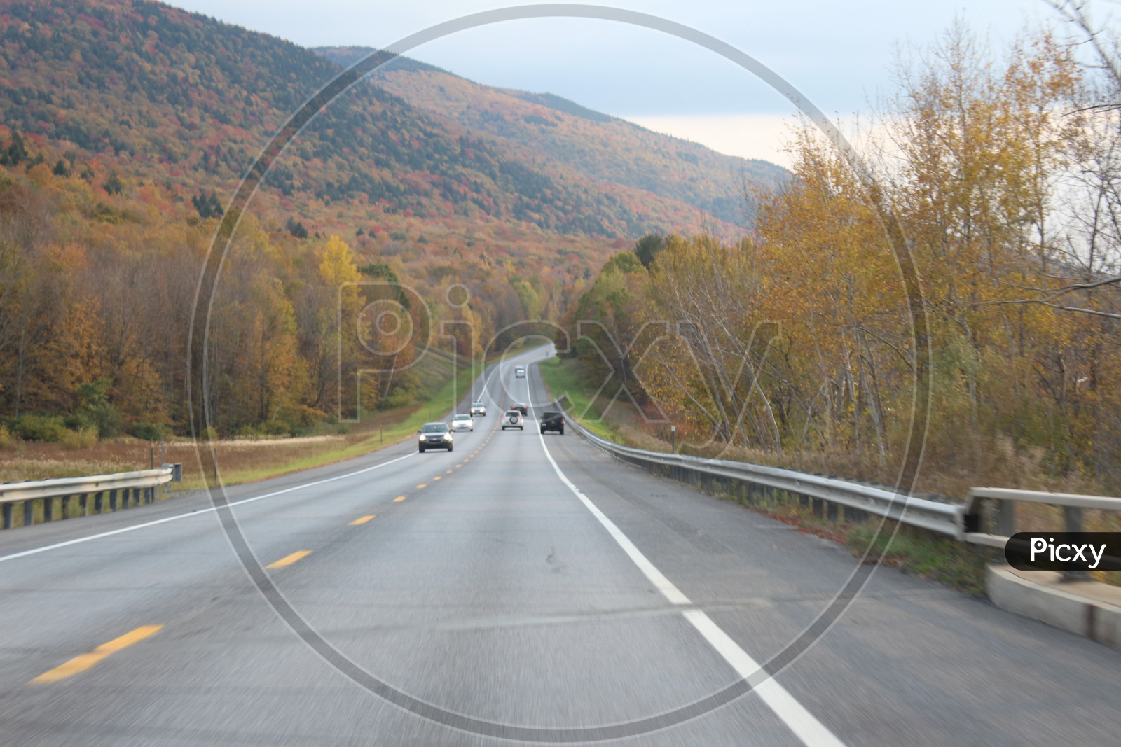 Winter  Or Autumn Colour Rides On Inter State Highway or Express Ways in Vermont State