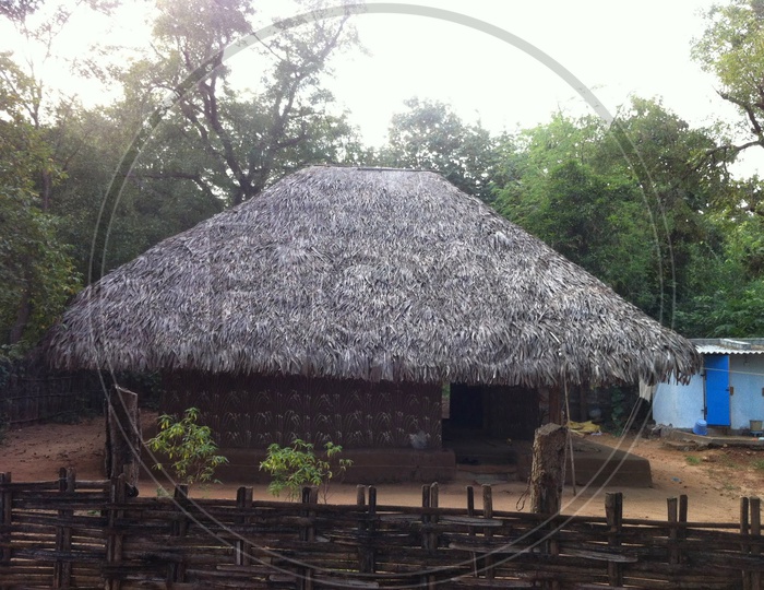 Thatched Huts or Tribal Huts In Villages