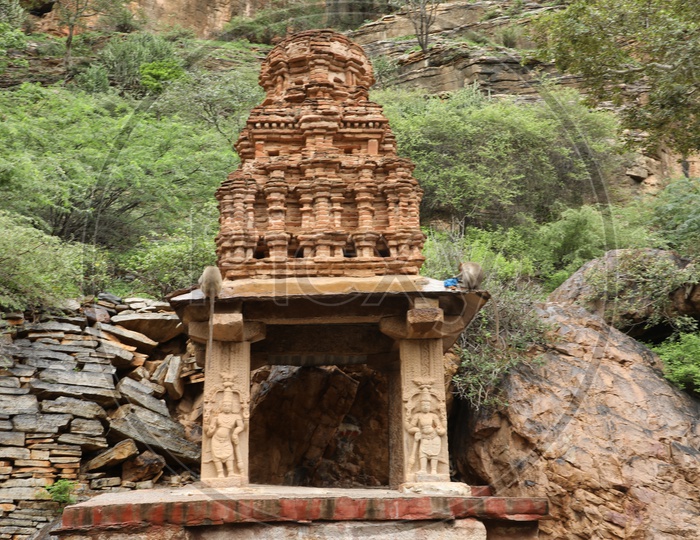 Old Ruins Of A Hindu Temple Shrine At Yaganti Temple