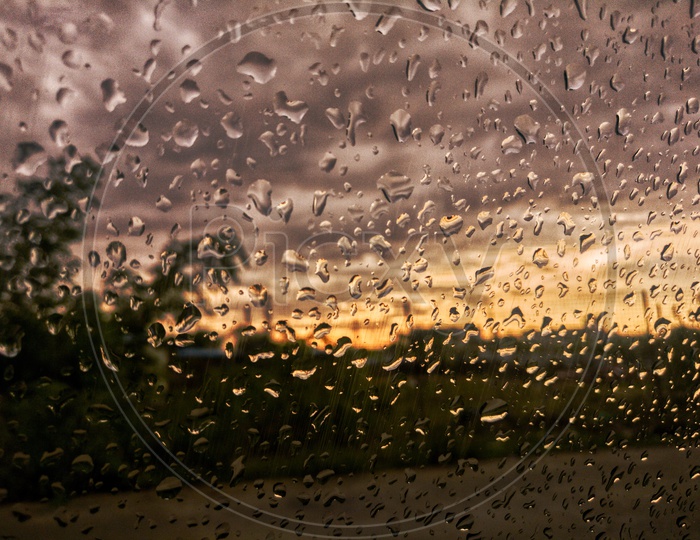 Monsoon from a car window