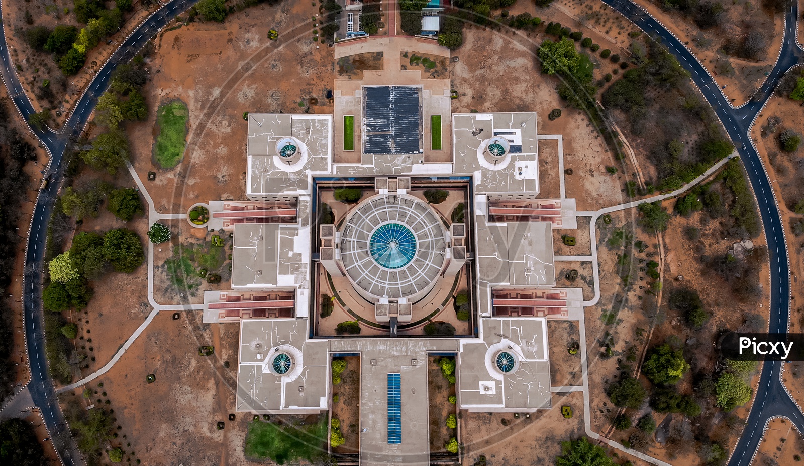 Top view of Indian school of business.
