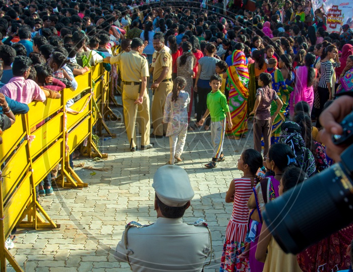 Indian Police Man or  Security Personnel At Public Events