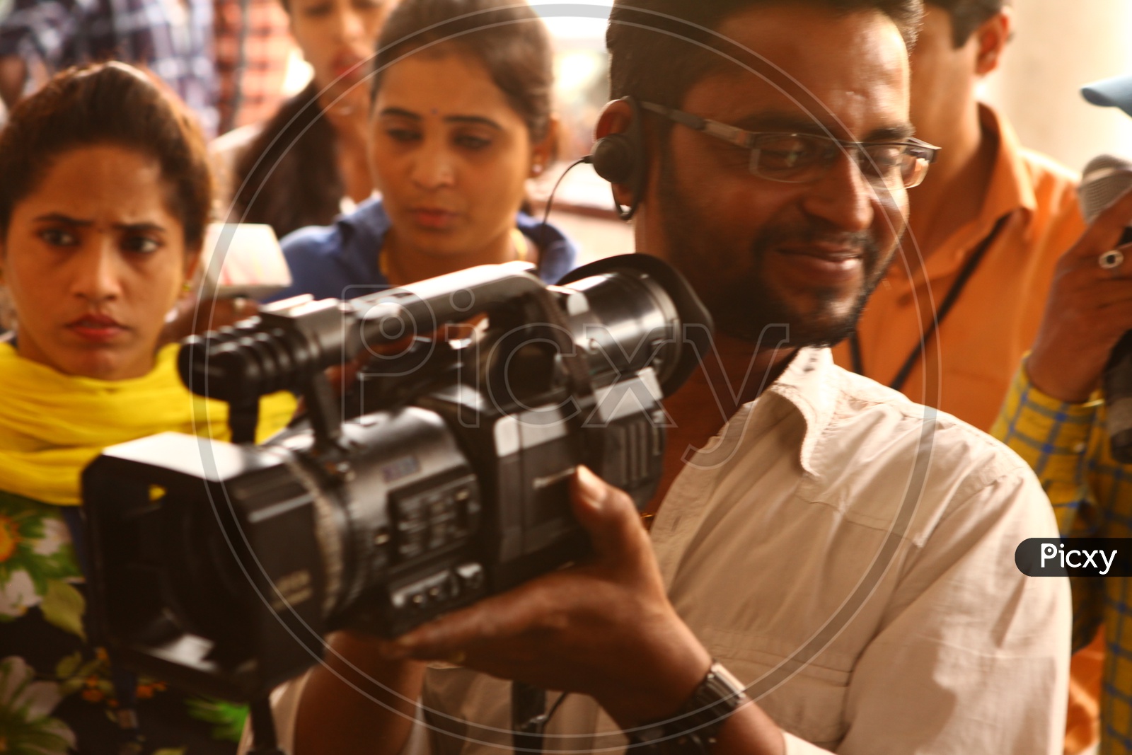 Cinematographers Working With movie Cameras during Shooting