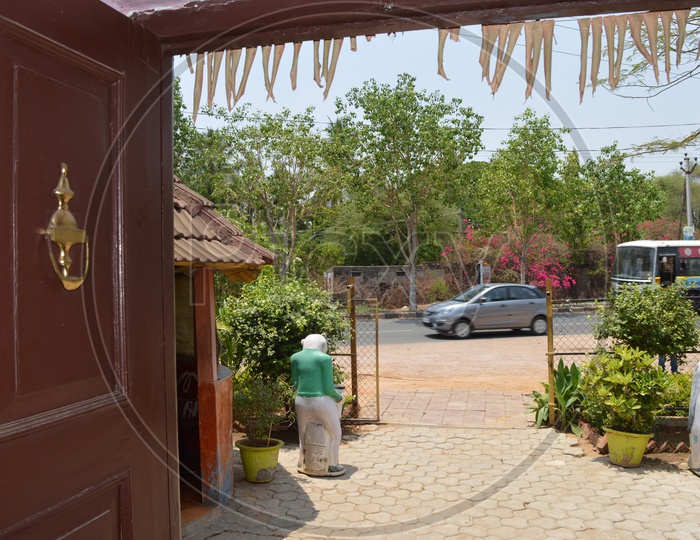 Entrance Of a Dhaba  With Village Theme