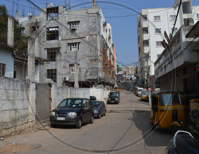 A View Of Streets In Residential Areas Of a City