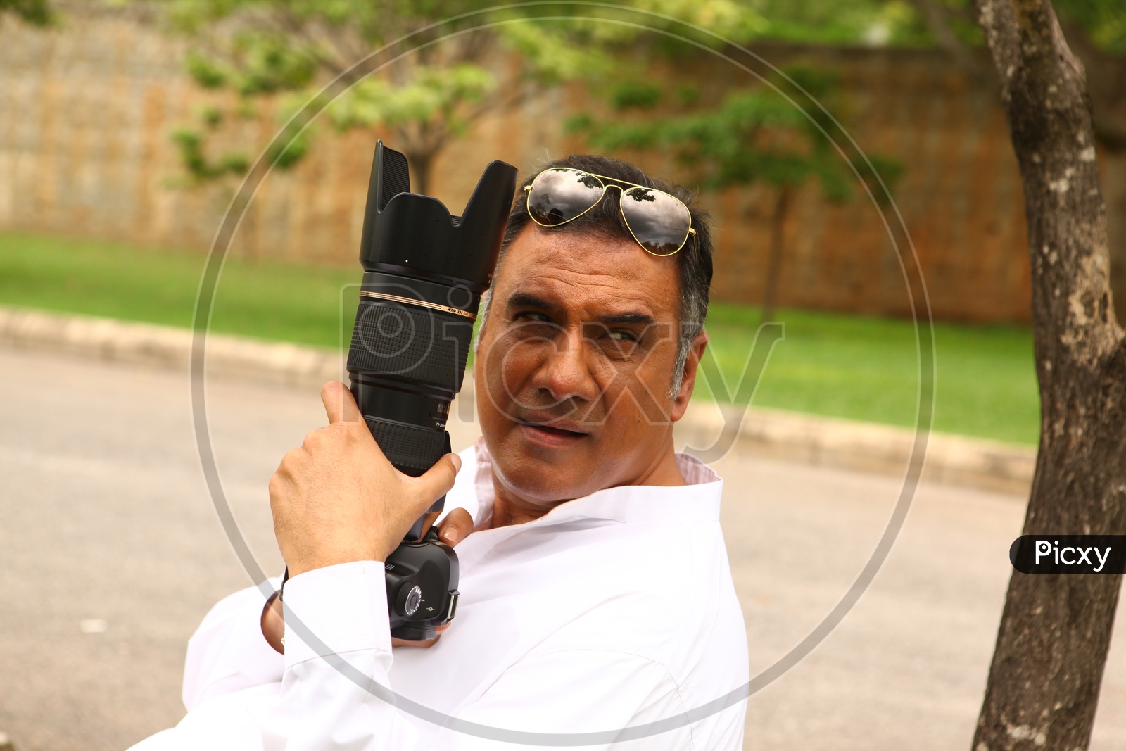 Actor Boman Irani with DSLR Camera