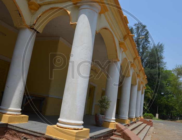 Pillars At The Front Side Of a House or Bangalow